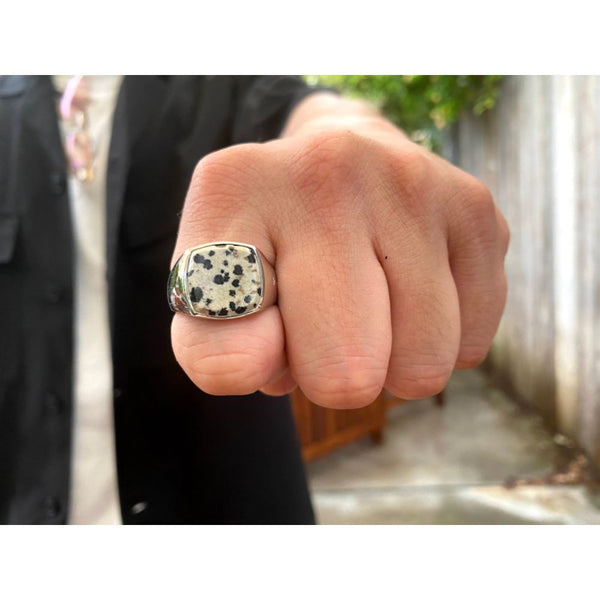 Cushion Leopard Jasper ring／クッション・レオパードジャスパー