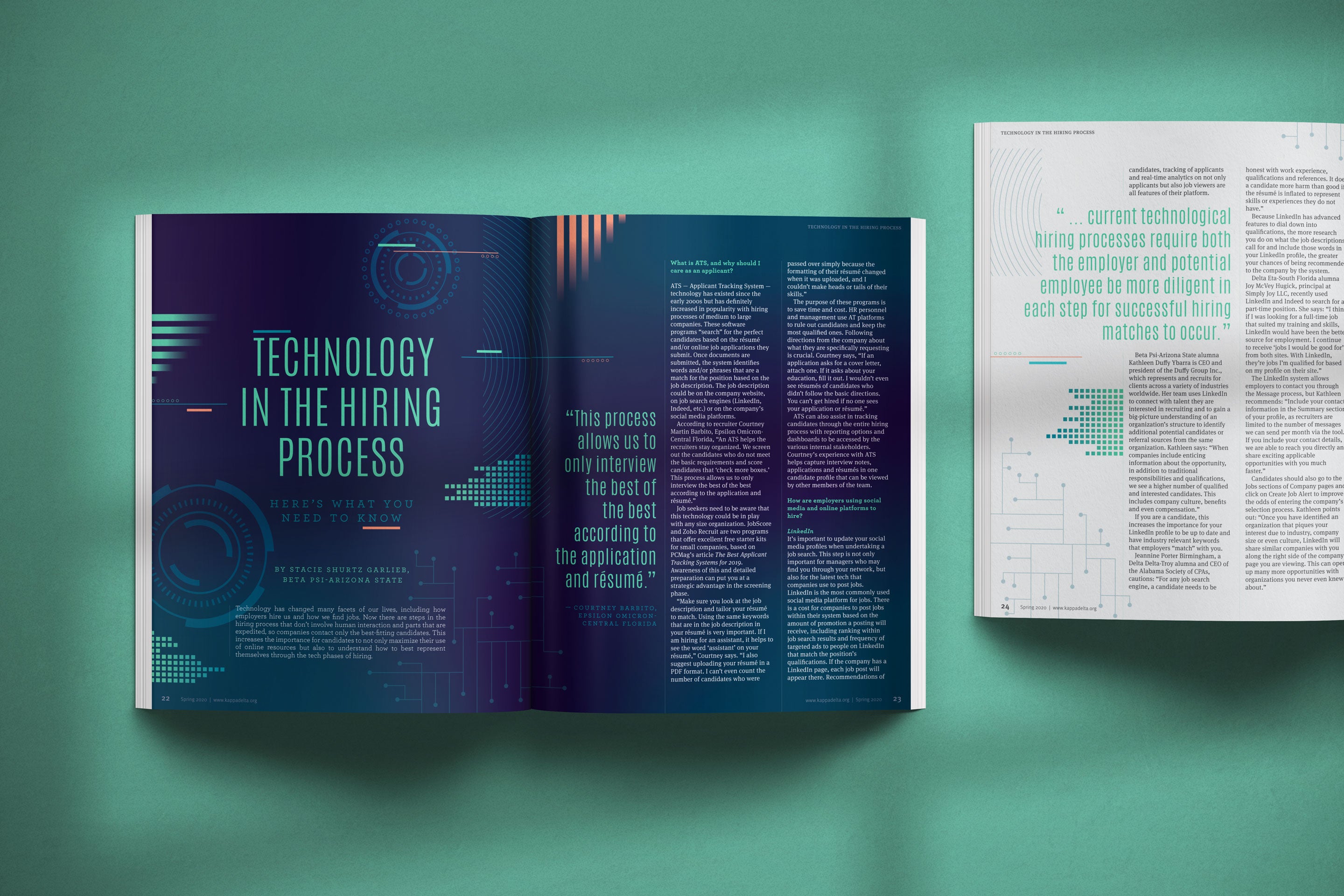 Technology article magazine design