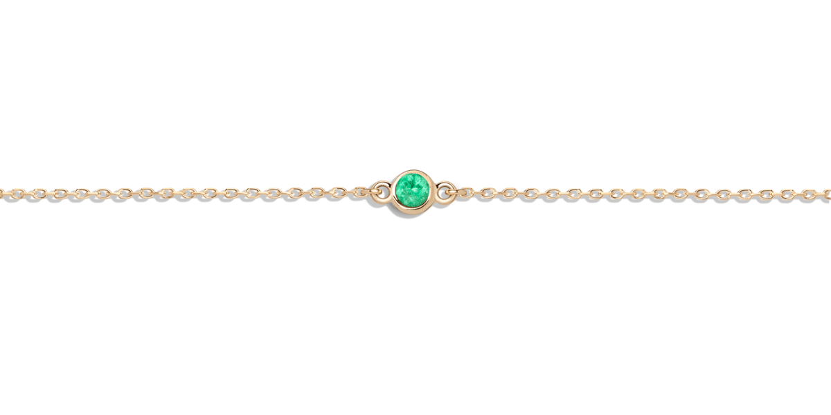 Birthstone Bracelet with Emerald