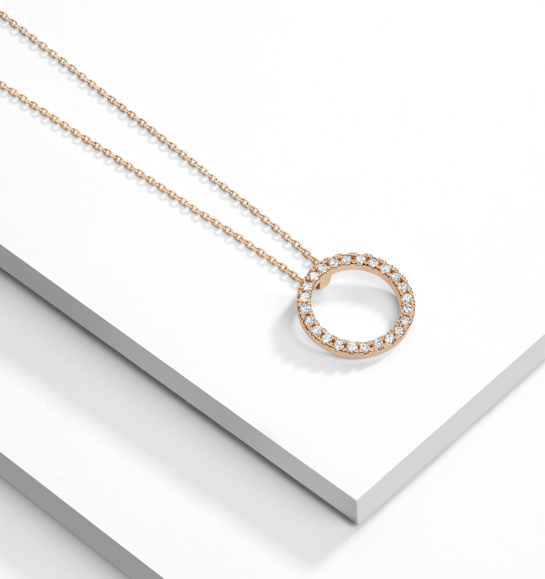 Diamond Circle Necklace