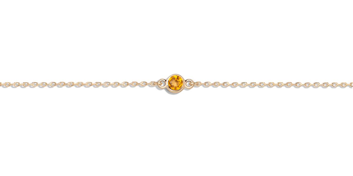 Birthstone Necklace with Citrine