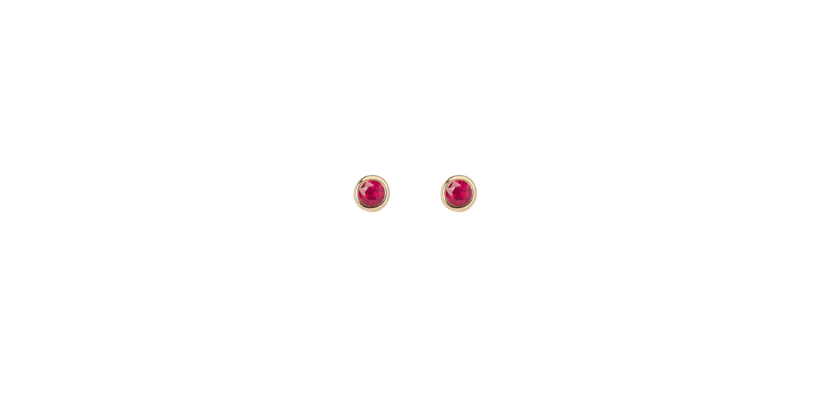 Birthstone studs with Ruby