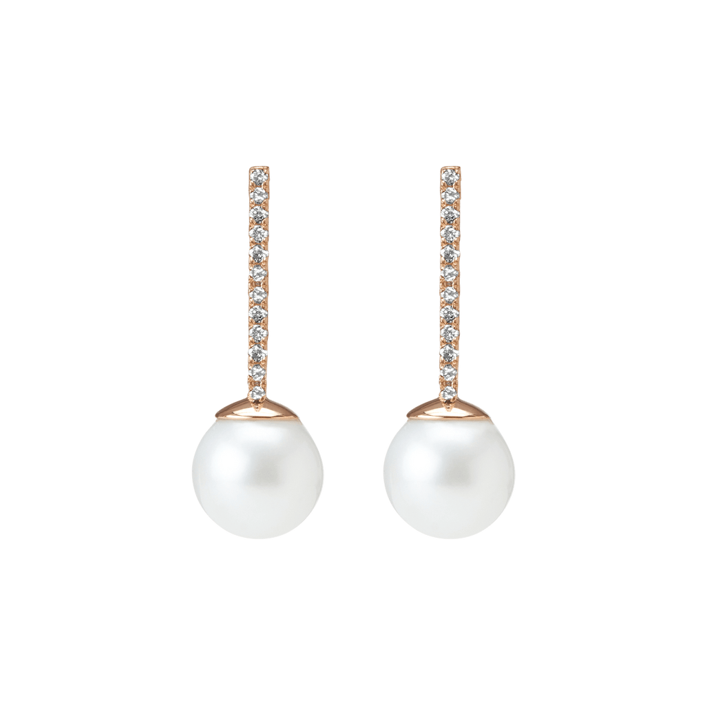 Proud Pearl Earrings with White 