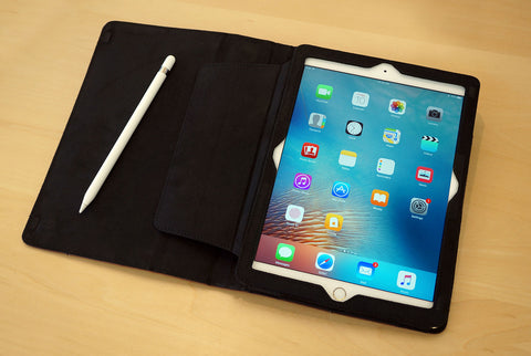 Open view of the MacCase Premium Leather iPad Pro 9.7 Folio Case