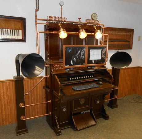 Steampunk computer desk