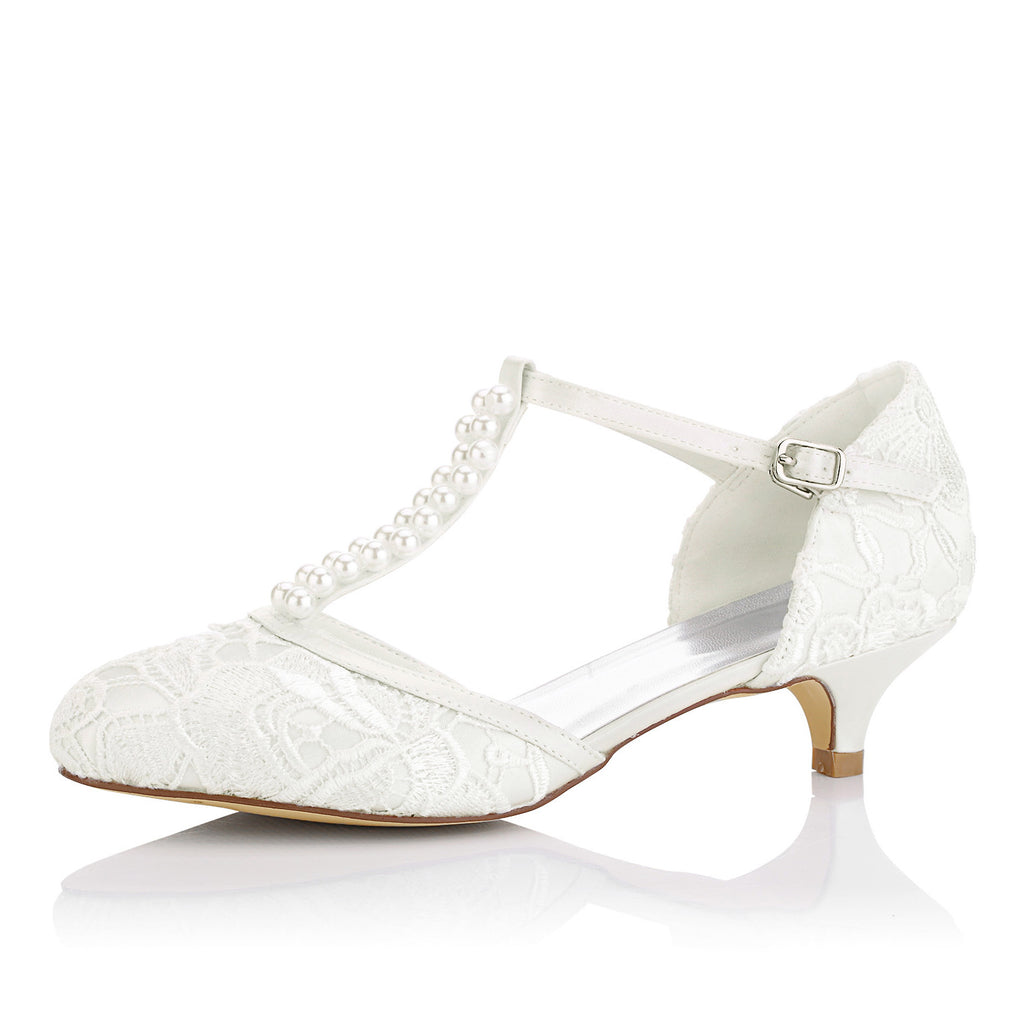 Women's Bridal Shoes 1.6'' Closed Toe T 