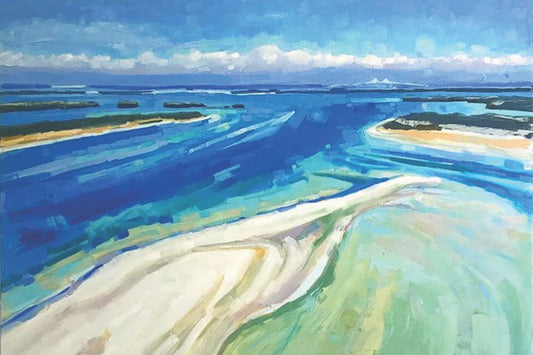 View of Skyway Bridge from the Sandbar at Bunces Pass