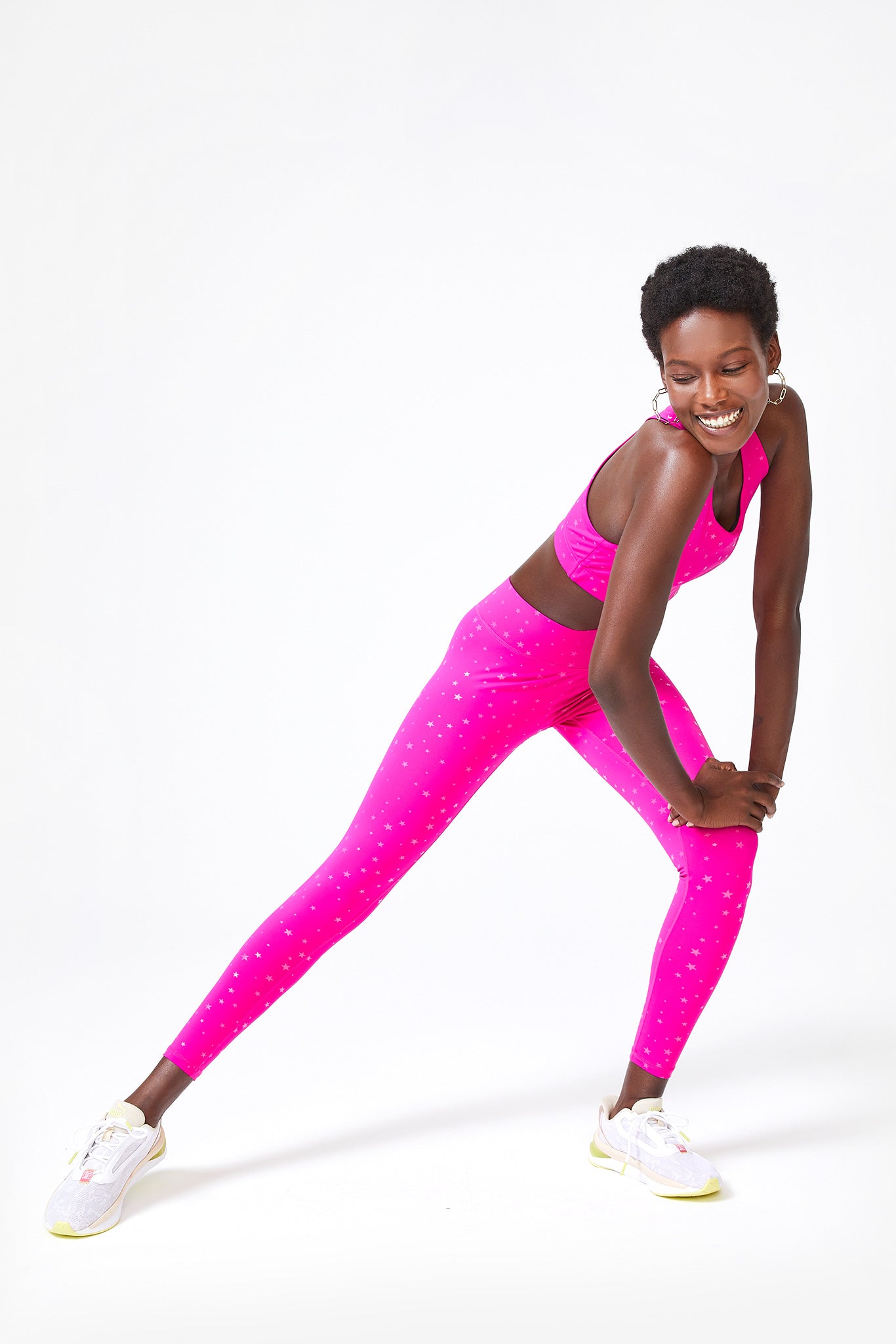 pink star leggings