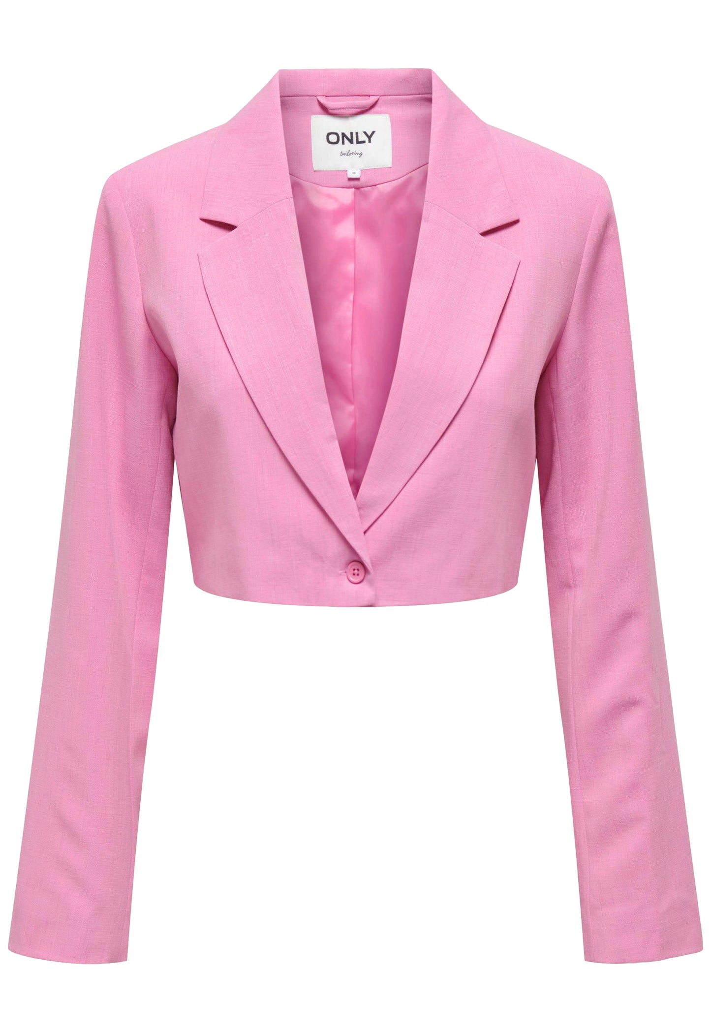 ONLY Brigitta Cropped Suit Co-ord Blazer in Pink - concretebartops