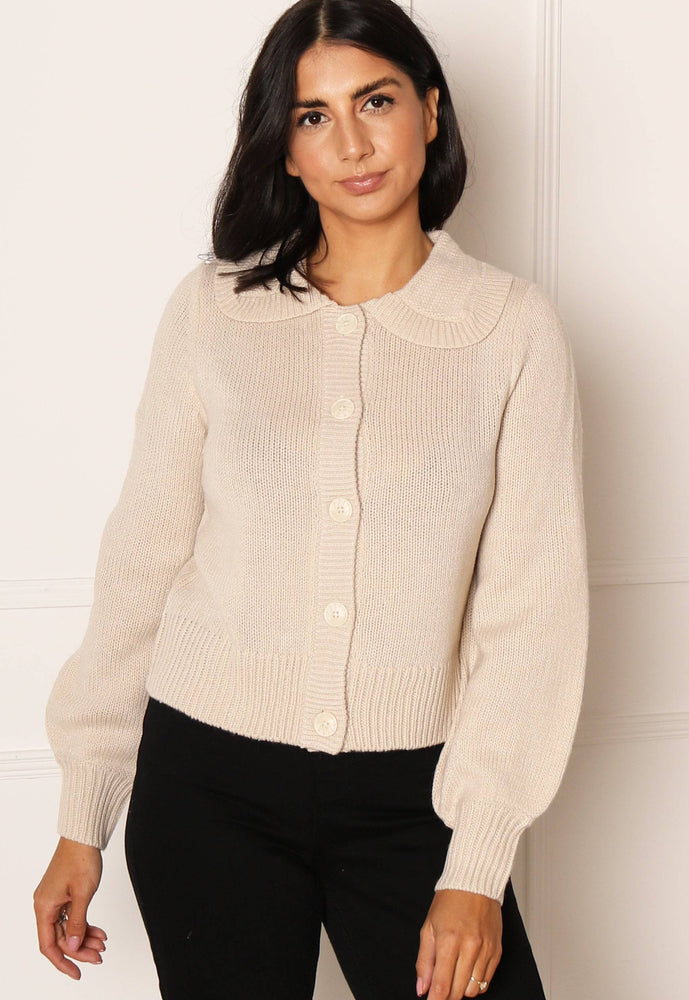 ONLY Lexa Collared Button Cardigan in Beige - vietnamzoom