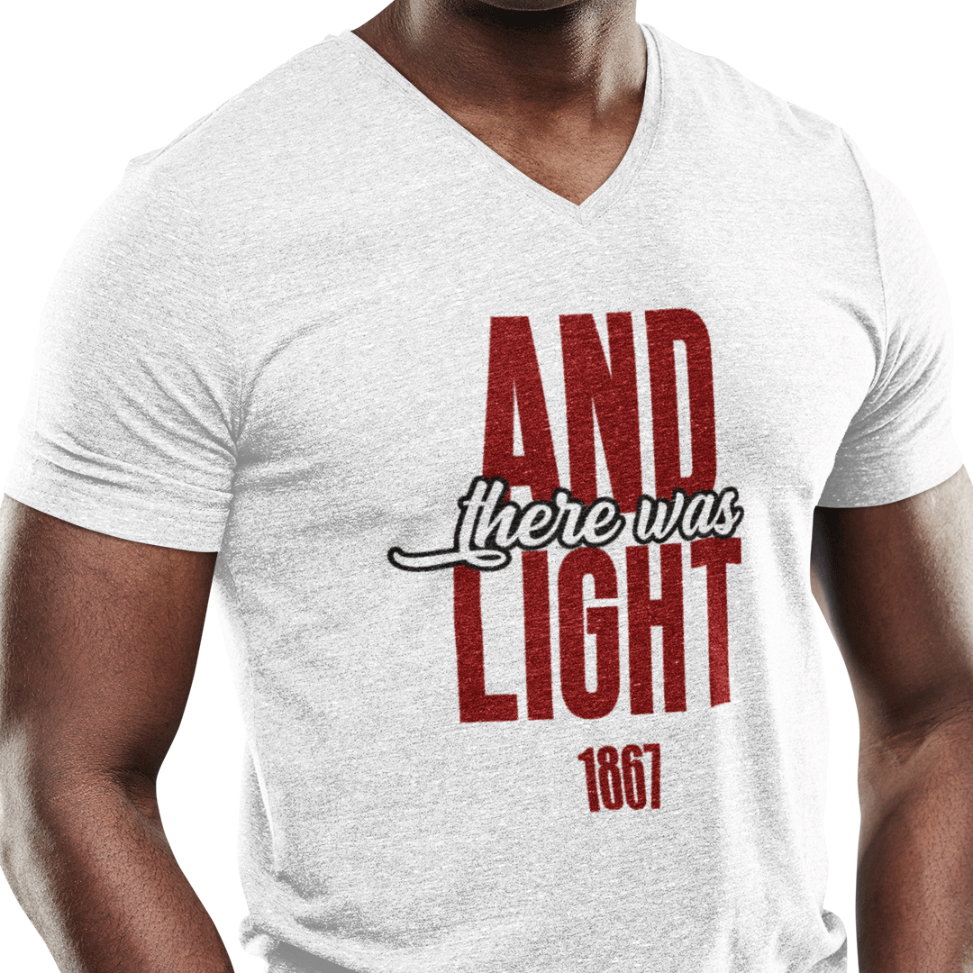 And There Was Light Mens V Neck Rookie