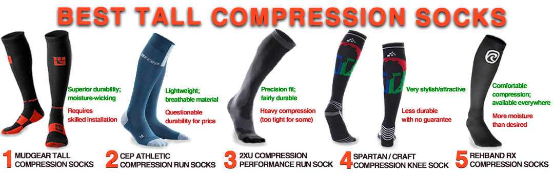 Best Tall Compression Socks for OCR | Comparison Chart