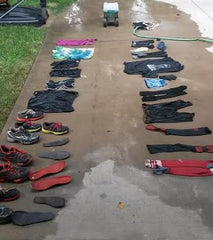 Cleaning up after a mud run is the final obstacle