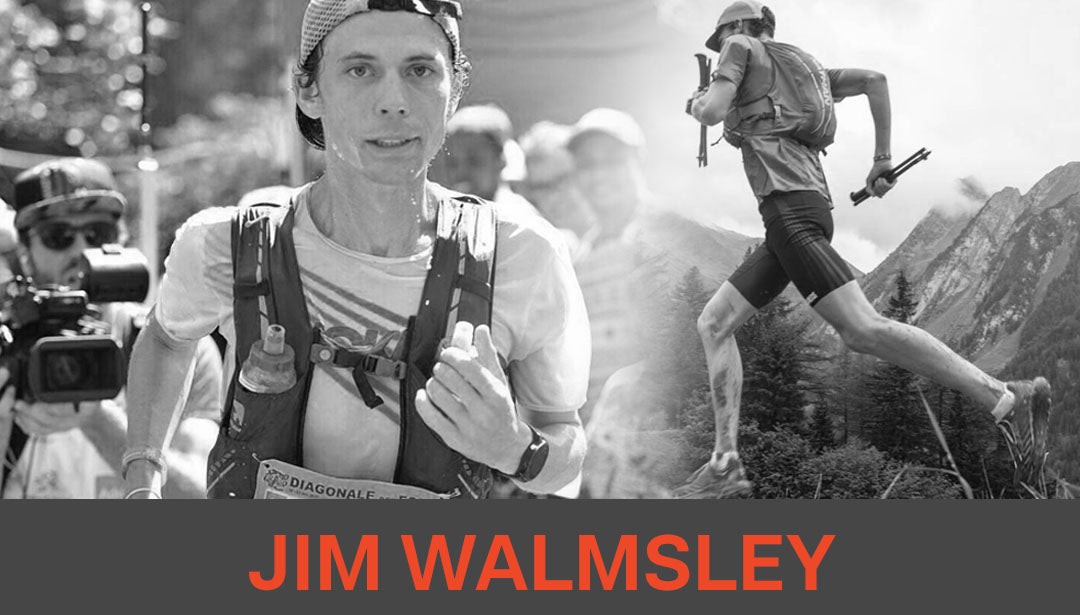 Photo collage of trail runner and influencer Jim Walmsley