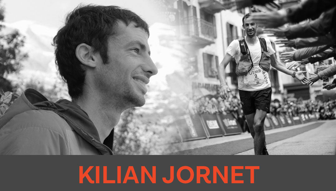 Photo collage of trail runner Kilian Jornet