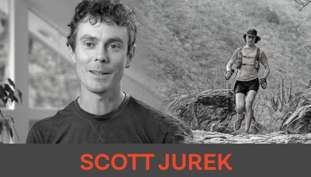 Photo collage of trail runner Scott Jurek