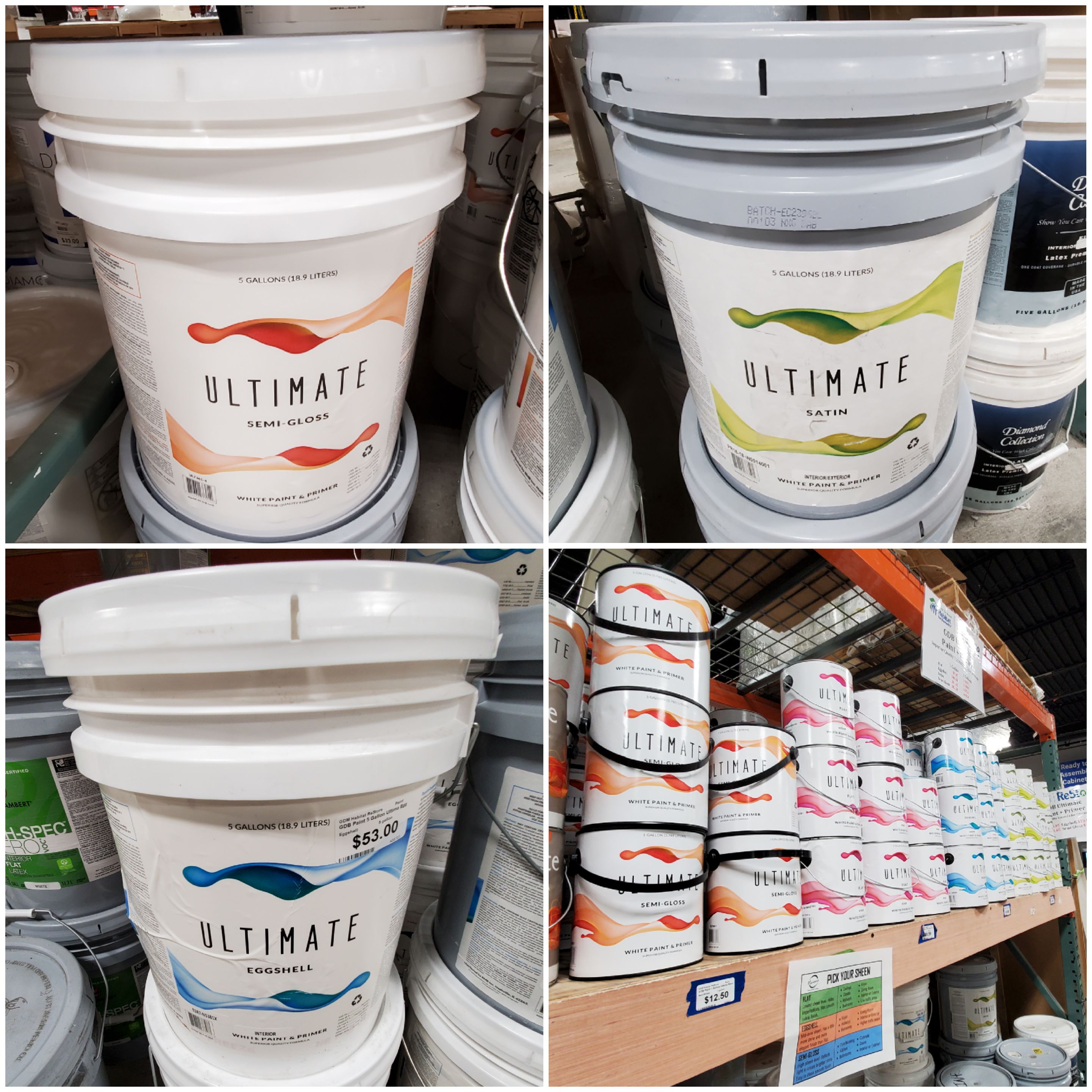 5 gallon off white paint