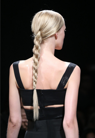 woman with chain braid