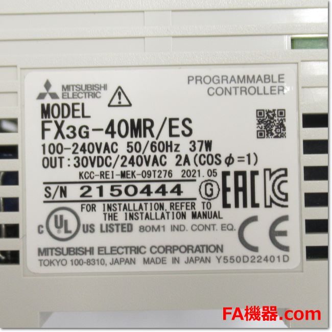 Japan (A)Unused,FX3G-40MR/ES シーケンサ基本ユニット AC電源 リレー出力  ,อะไหล่เครื่องจักร,Machine Parts,มือสอง,Secondhand –