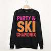 Chamonix Retro Apres Ski Alpine Slogan Sweatshirt