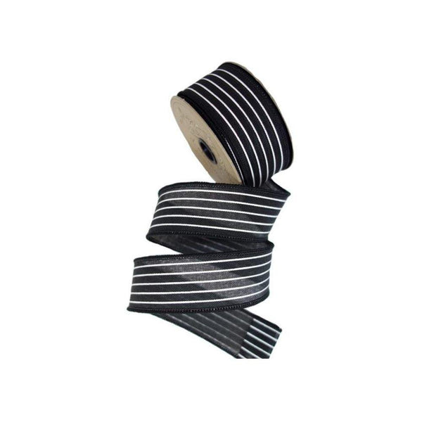 black and white striped ribbon