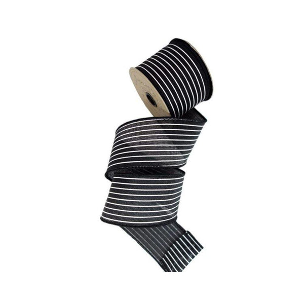 black and white striped ribbon