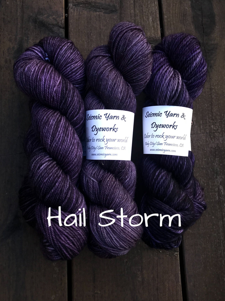 Purple hail storm