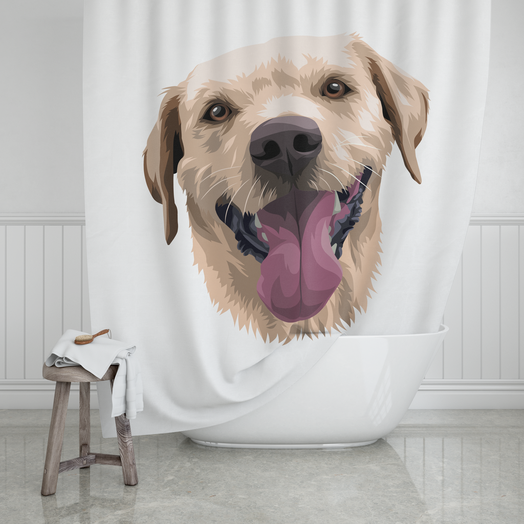 Custom Dog Shower Curtain