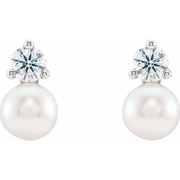 Pearl and Diamond Earring