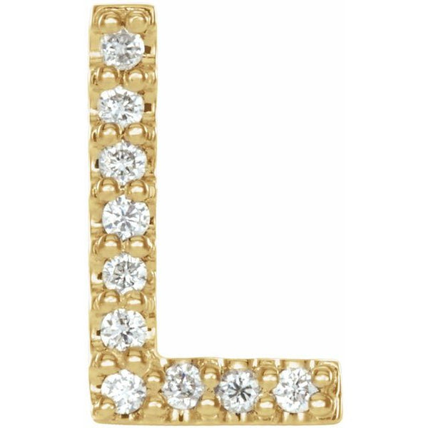 Alphabet diamond block earring