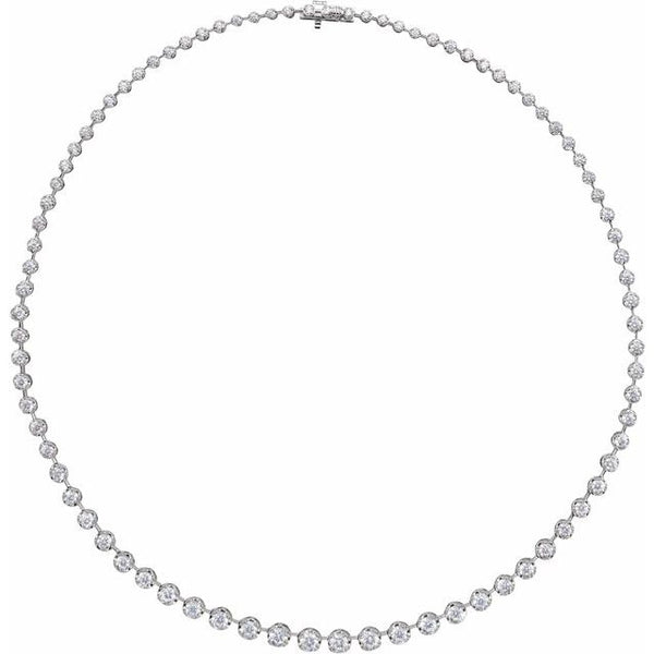 Graduated Diamond Tennis Necklace (Lab Grown)