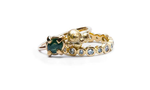 Mon Cuer Ring Collection Gold, Sapphire, Diamonds