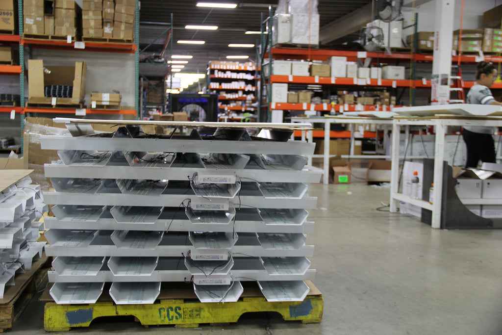 AEI Lighting is your Made In USA LED Lighting manufacturer for high bay lighting for warehouse, distribution centers, retail and production facilities 