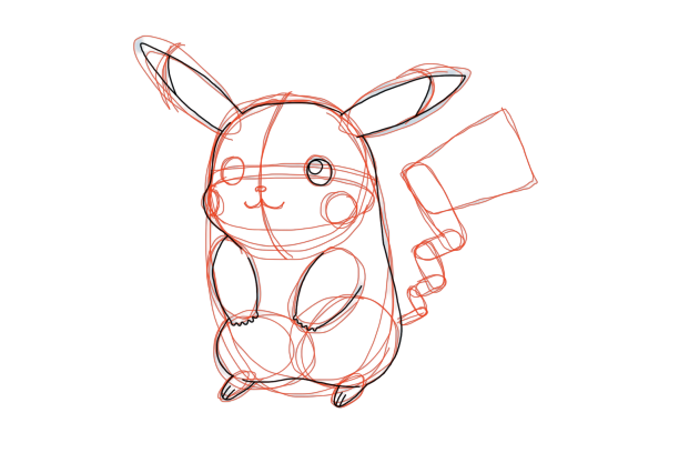 comment dessiner pikachu facilement