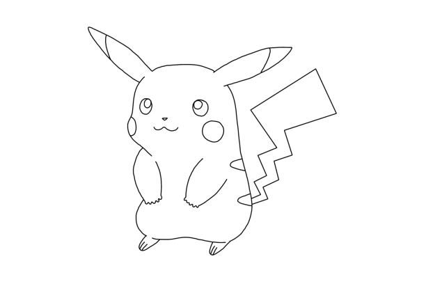 comment dessiner pikachu kawaii facilement