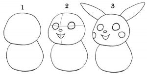 comment dessiner pikachu méthode 1