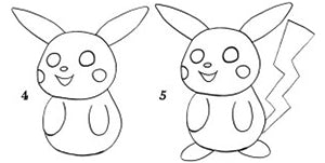 dessin pikachu rapide facile