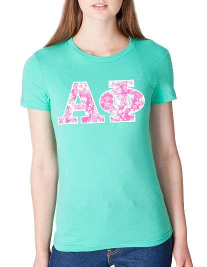 Alpha Phi Floral Letters Women S T Shirt Adam Block