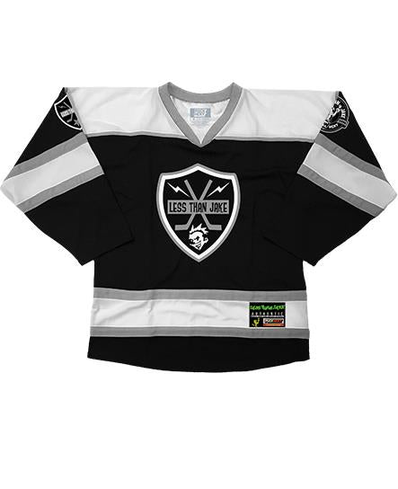 black and white hockey jersey