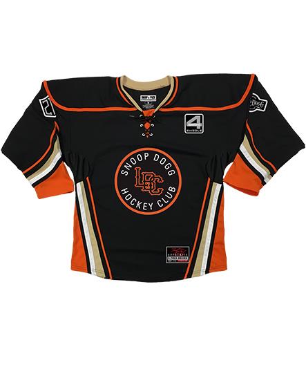 black and orange hockey jersey