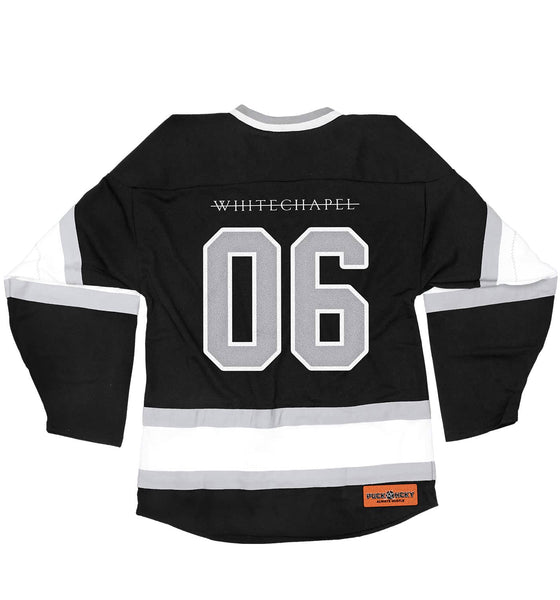 black and white hockey jersey