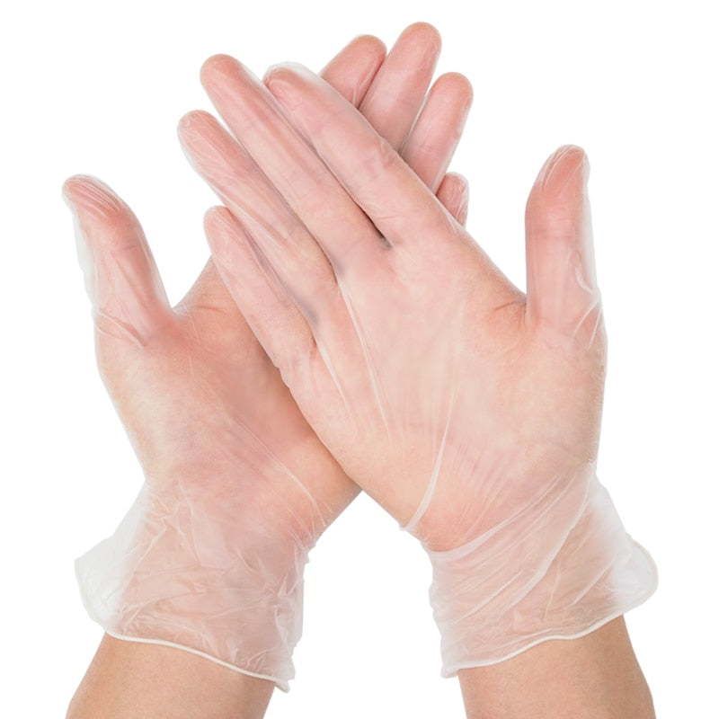 transparent rubber gloves