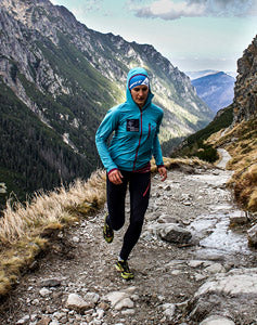 running in the mountains