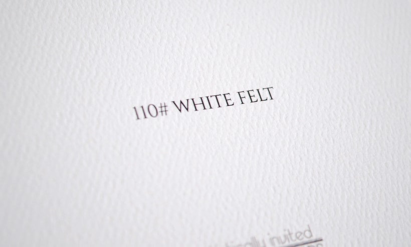 110 White Felt up close - Artistically Invited