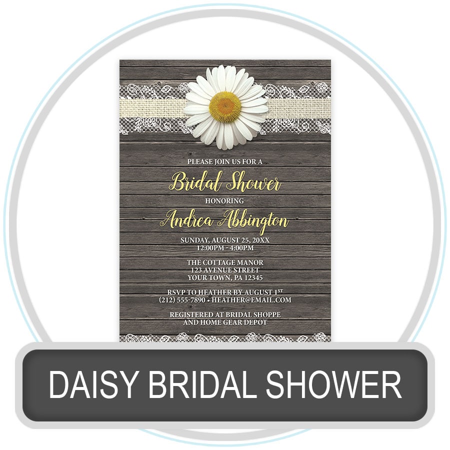 Daisy Bridal Shower Invitations