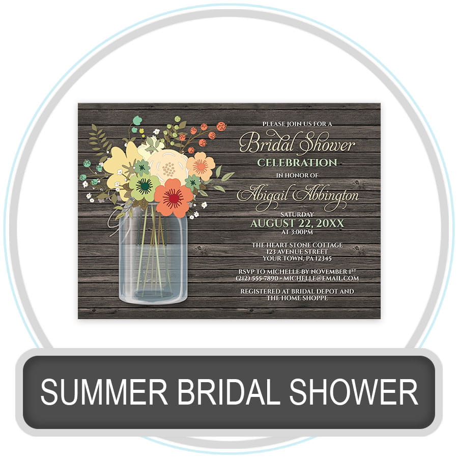 Summer Bridal Shower Invitations