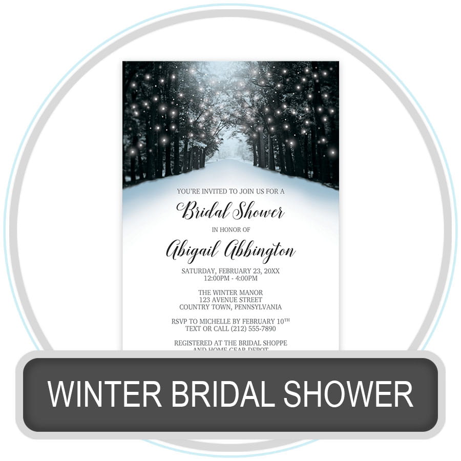 Winter Bridal Shower Invitations