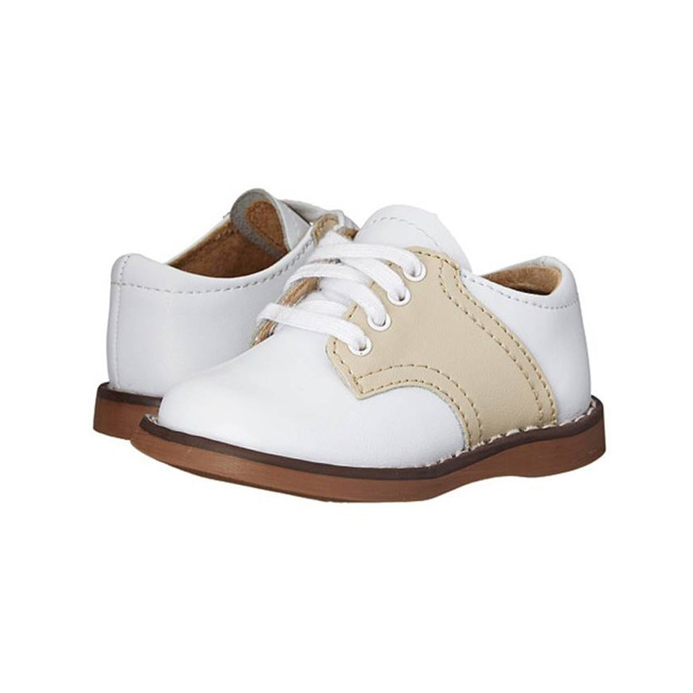 Saddle Shoe - White with Ecru – The Beaufort Bonnet Company