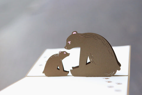 bears lovepop pop-up new baby card