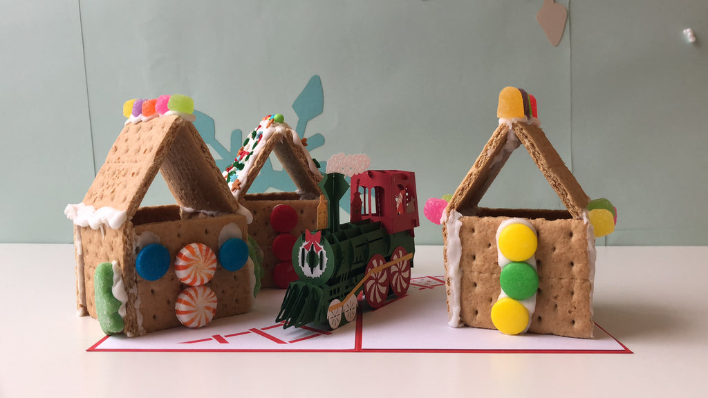 DIY Lovepop Gingerbread Village Holiday